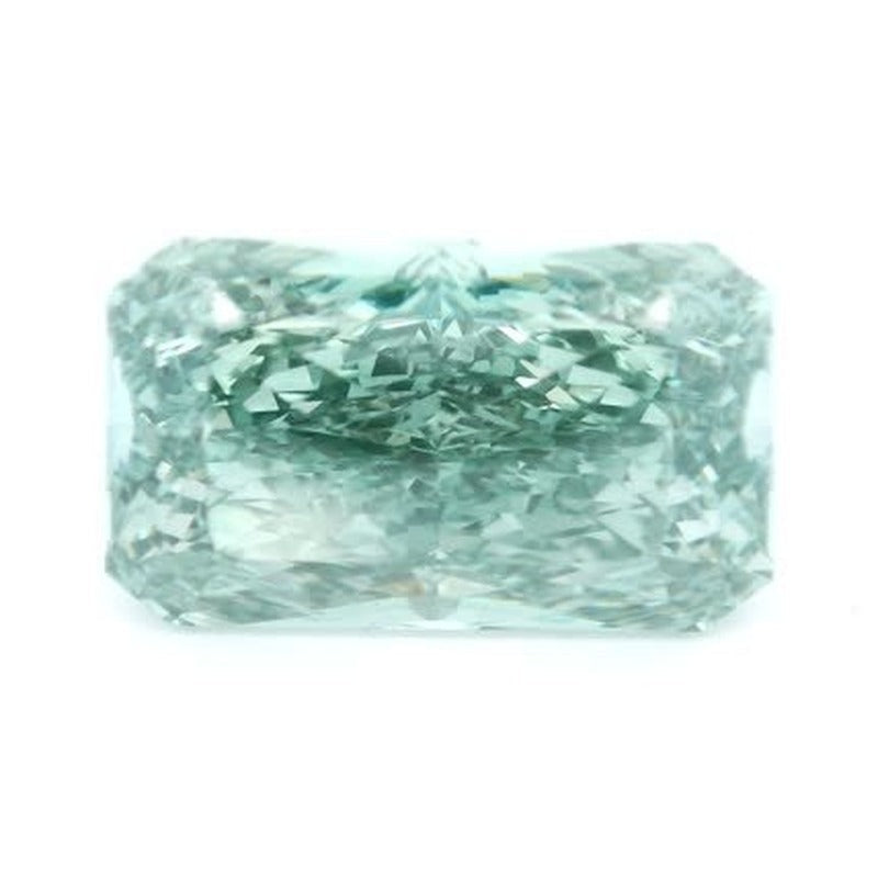 5.42 ct lab-grown fancy vivid green diamond, radiant cut | Sapphire Row · cut7