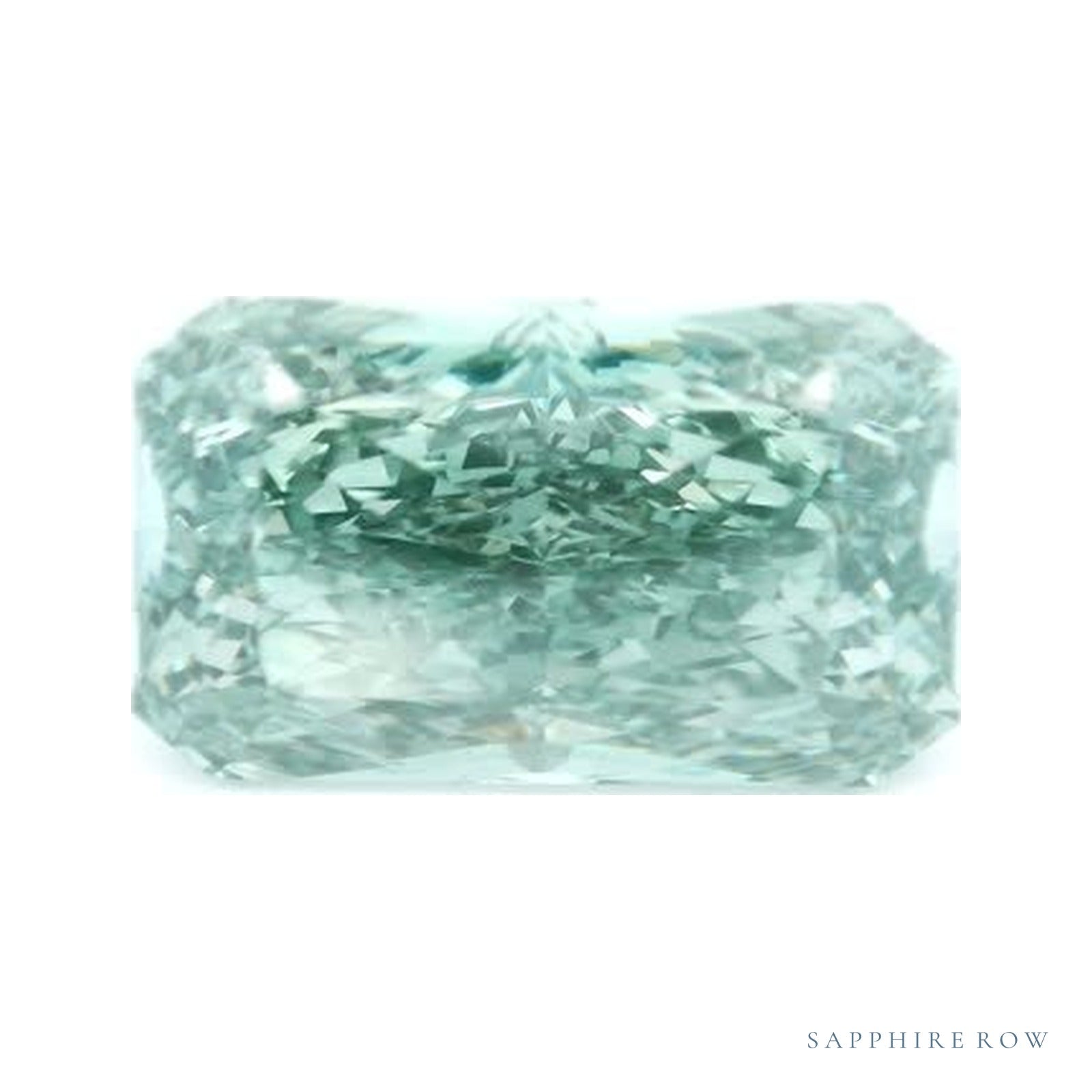 5.42 ct lab-grown fancy vivid green diamond, radiant cut | Sapphire Row · cut4