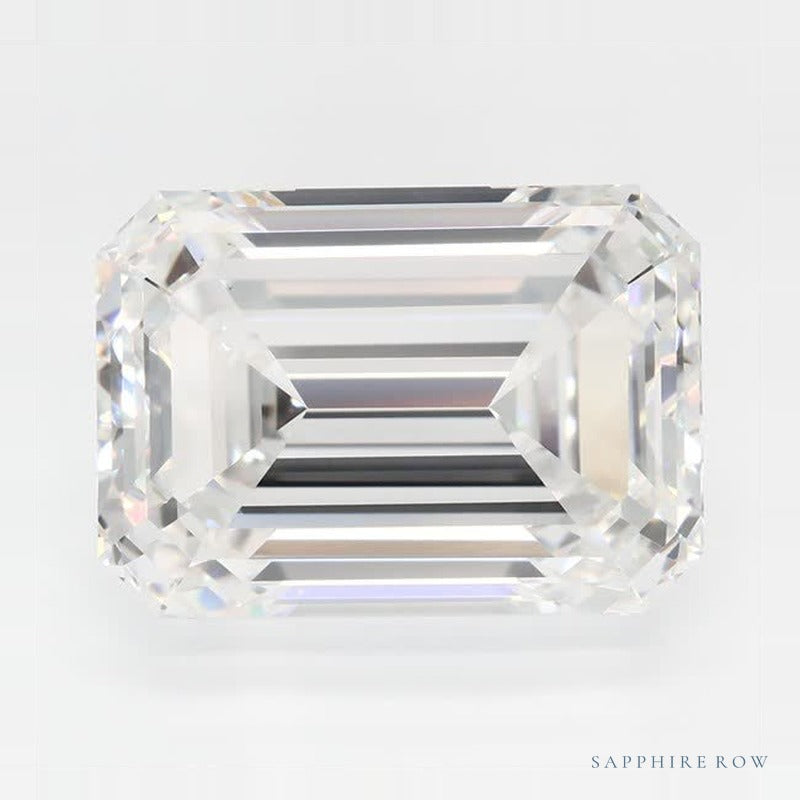 5.21 ct lab-grown diamond, emerald cut | Sapphire Row · cut6
