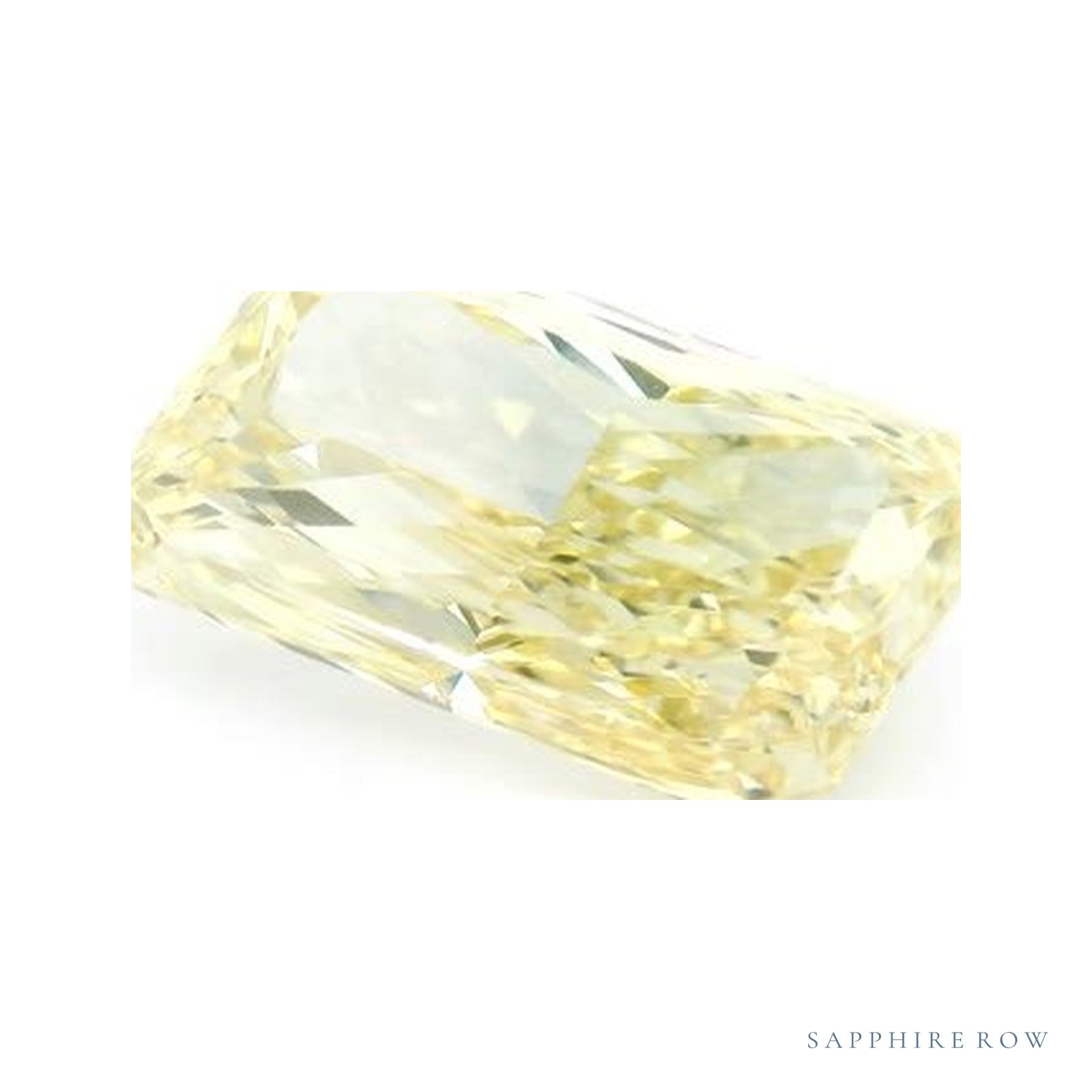 5.08 ct lab-grown fancy intense yellow diamond, radiant cut | Sapphire Row · cut4