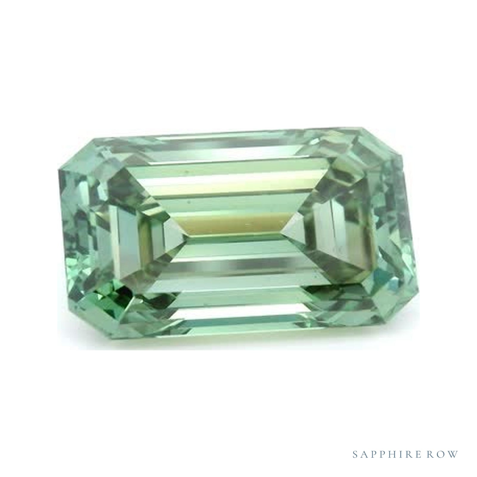 5.04 ct lab-grown fancy vivid green diamond, emerald cut | Sapphire Row · cut4