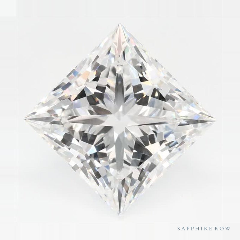 5.04 ct lab-grown diamond, square cut | Sapphire Row · cut7