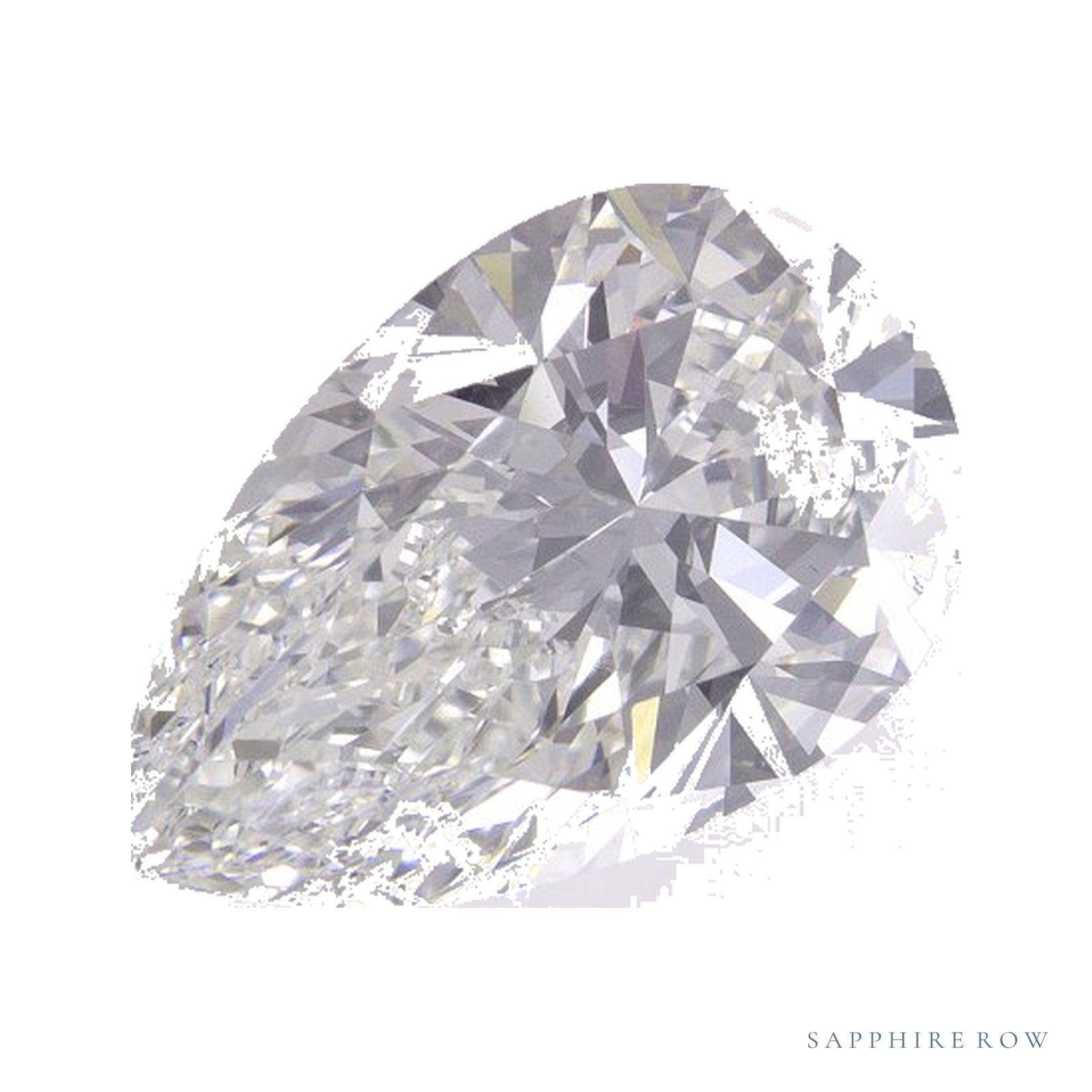 5.03 ct lab-grown diamond, pear cut | Sapphire Row · cut4
