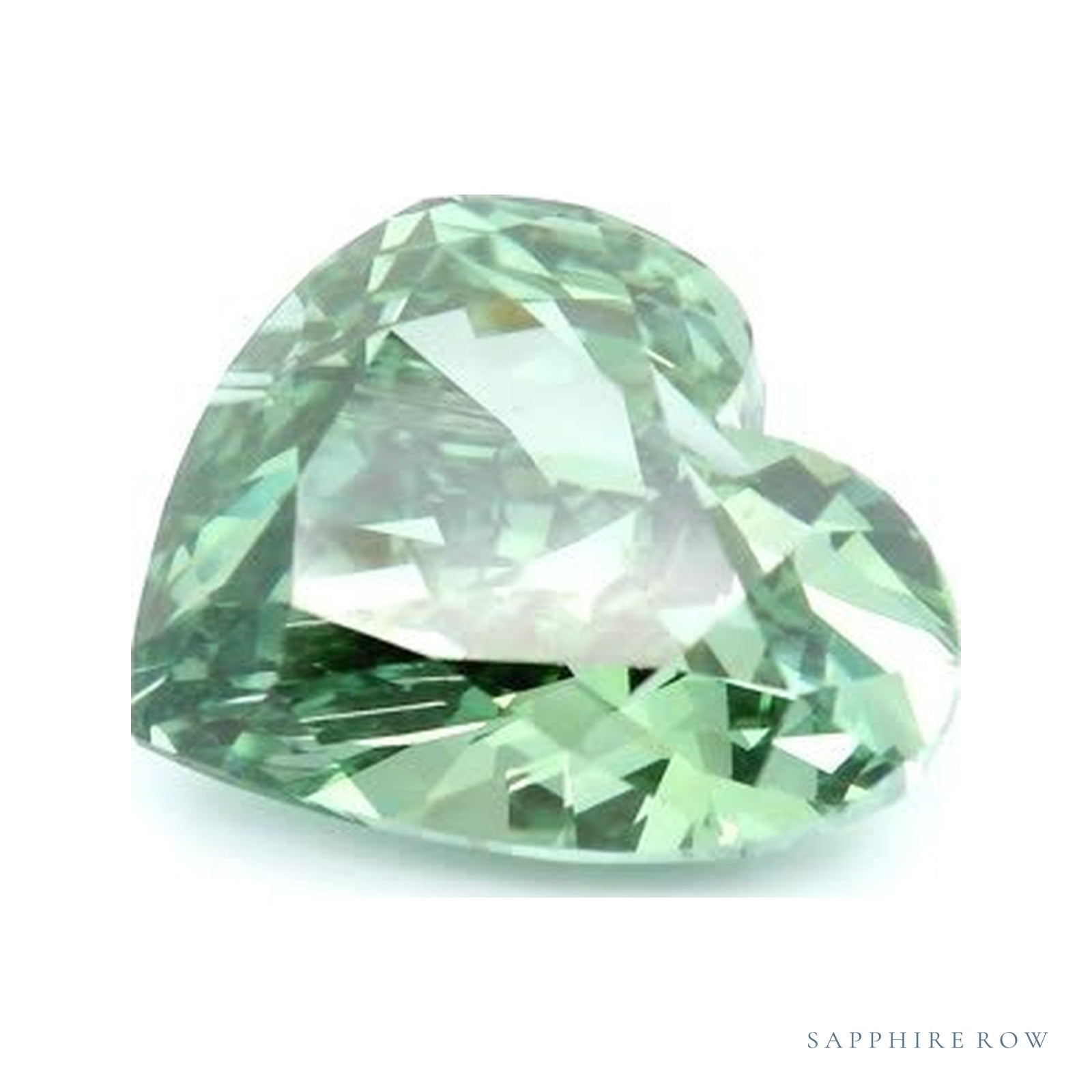 5.01 ct lab-grown fancy vivid green diamond, heart cut | Sapphire Row · cut4