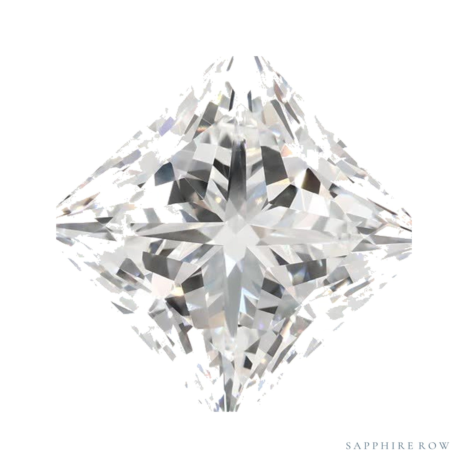 4.96 ct lab-grown diamond, square cut | Sapphire Row · cut4
