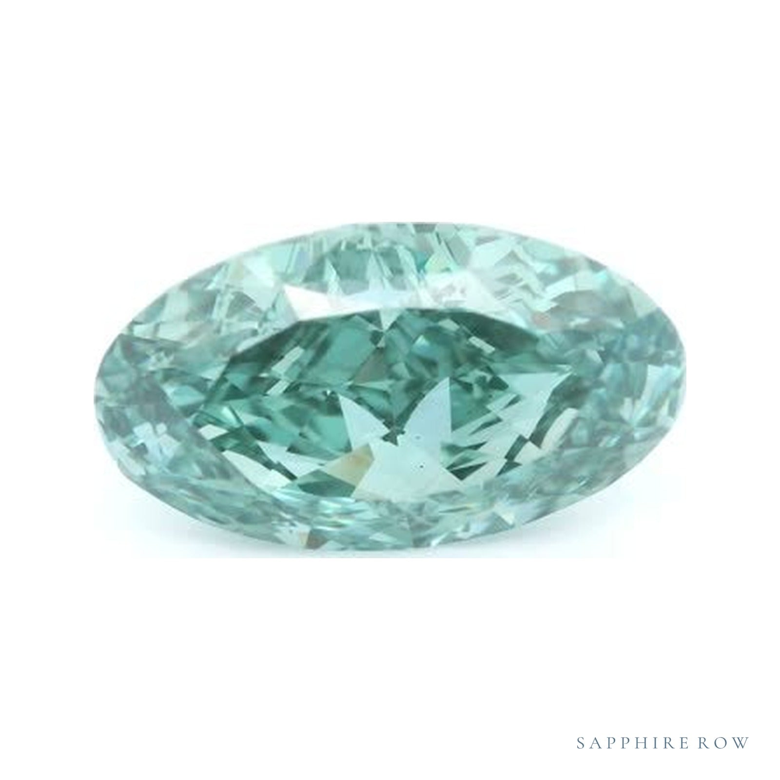 4.65 ct lab-grown fancy vivid green diamond, oval cut | Sapphire Row · cut4