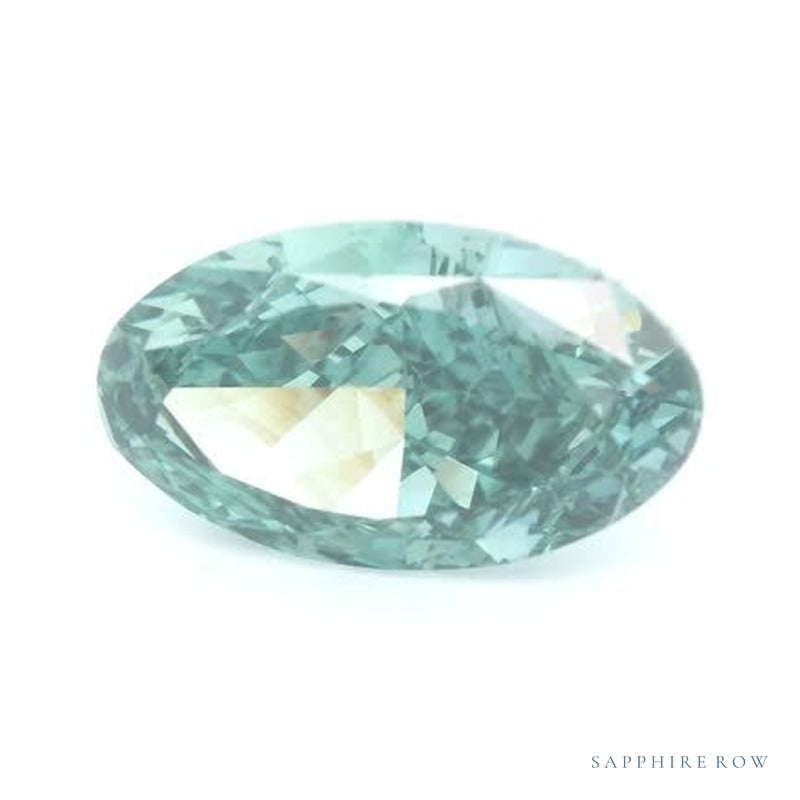 4.64 ct lab-grown fancy vivid green diamond, oval cut | Sapphire Row · cut6
