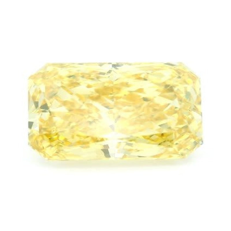 4.56 ct lab-grown fancy vivid yellow diamond, radiant cut | Sapphire Row · cut7