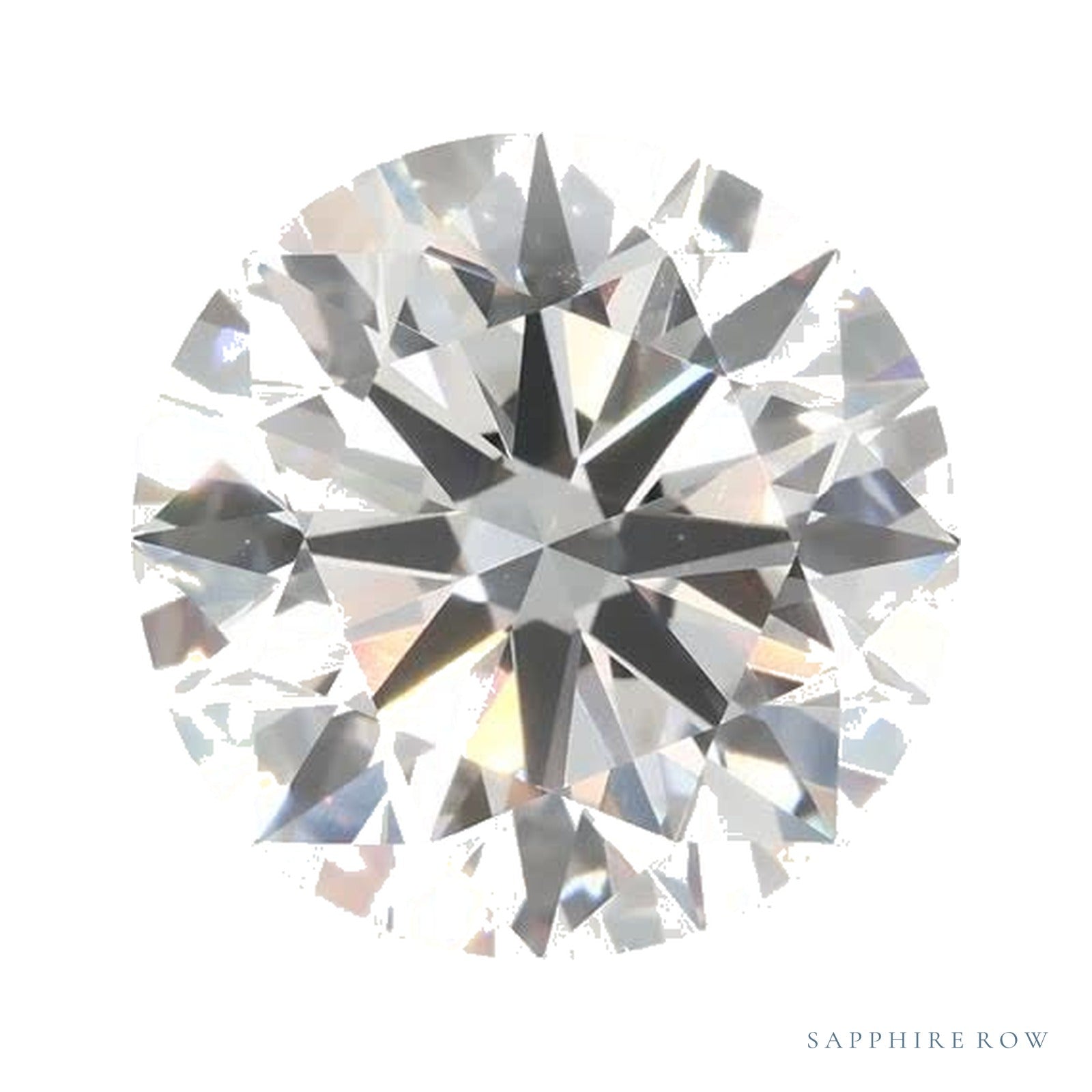 4.25 ct lab-grown diamond, round cut | Sapphire Row · cut4