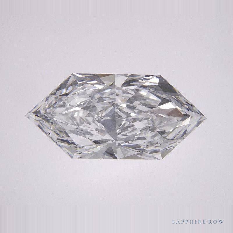 4.10 ct lab-grown diamond, elongated hexagon cut | Sapphire Row · cut7