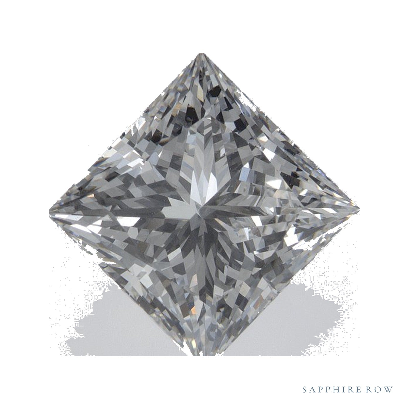4.09 ct lab-grown diamond, square cut | Sapphire Row · cut4