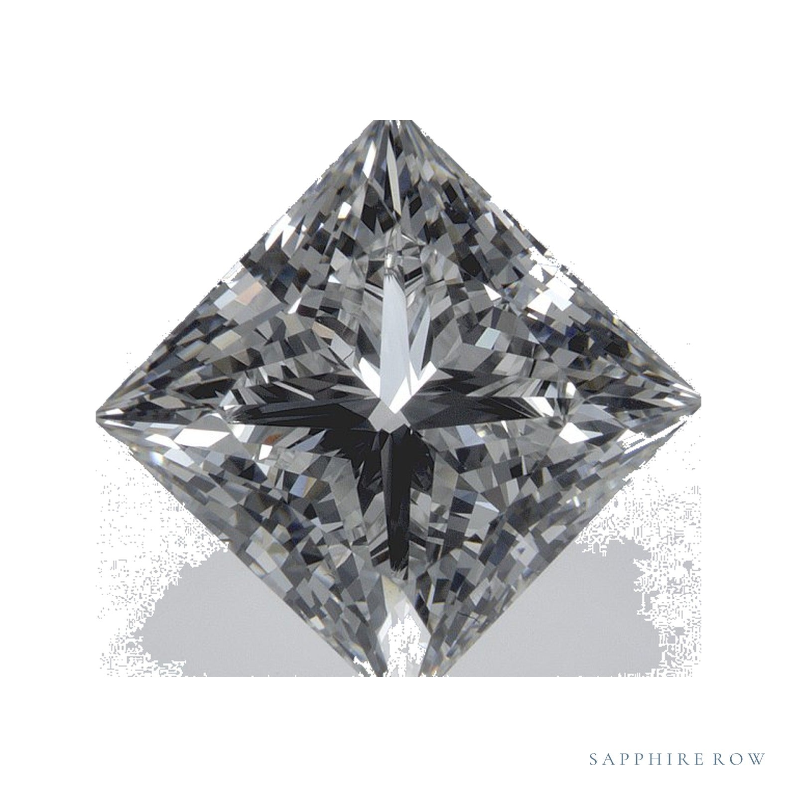 4.09 ct lab-grown diamond, square cut | Sapphire Row · cut4