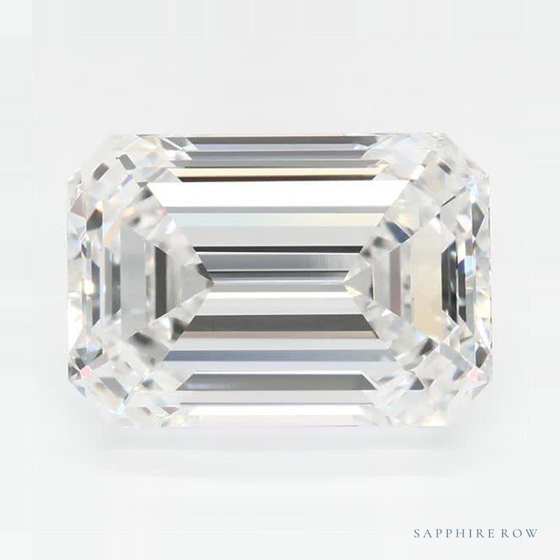 4.09 ct lab-grown diamond, emerald cut | Sapphire Row · cut7