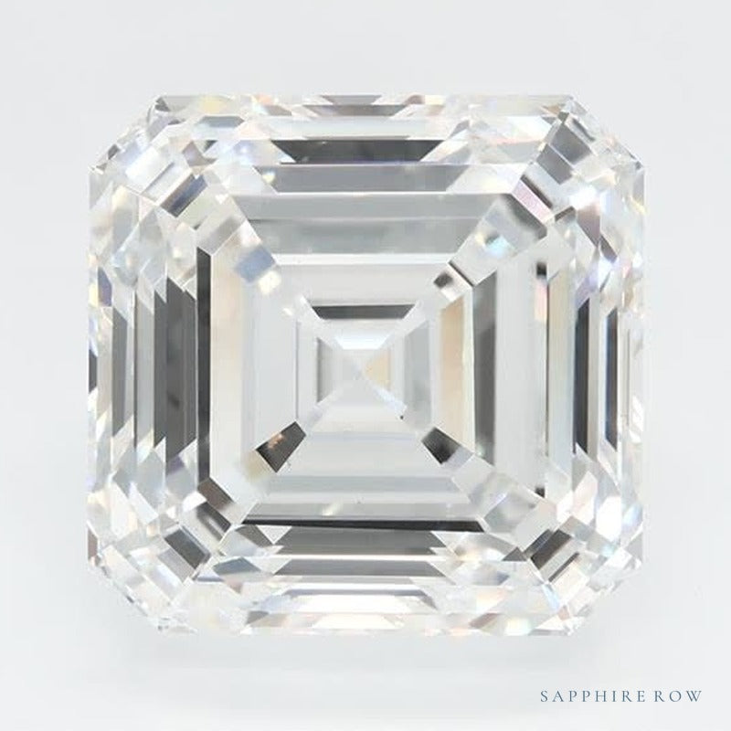 4.08 ct lab-grown diamond, asscher cut | Sapphire Row · cut7