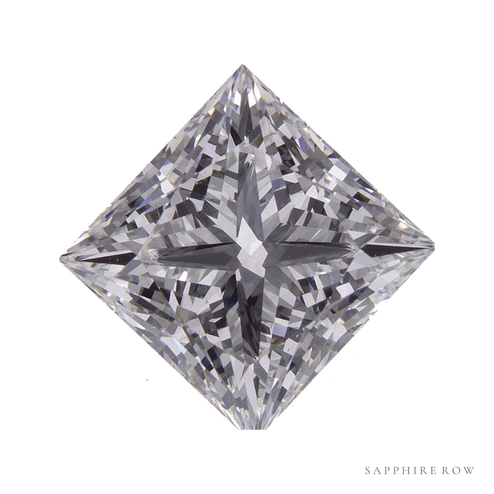 4.07 ct lab-grown diamond, square cut | Sapphire Row · cut4