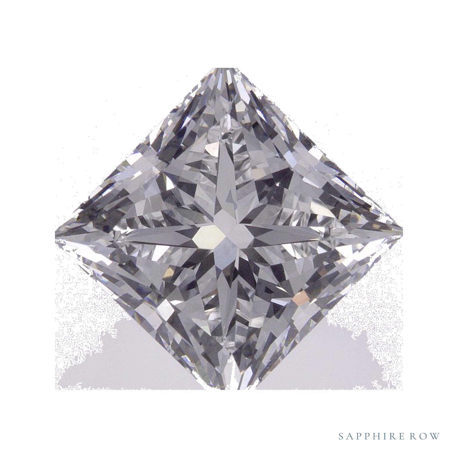 4.05 ct lab-grown diamond, square cut | Sapphire Row · cut4