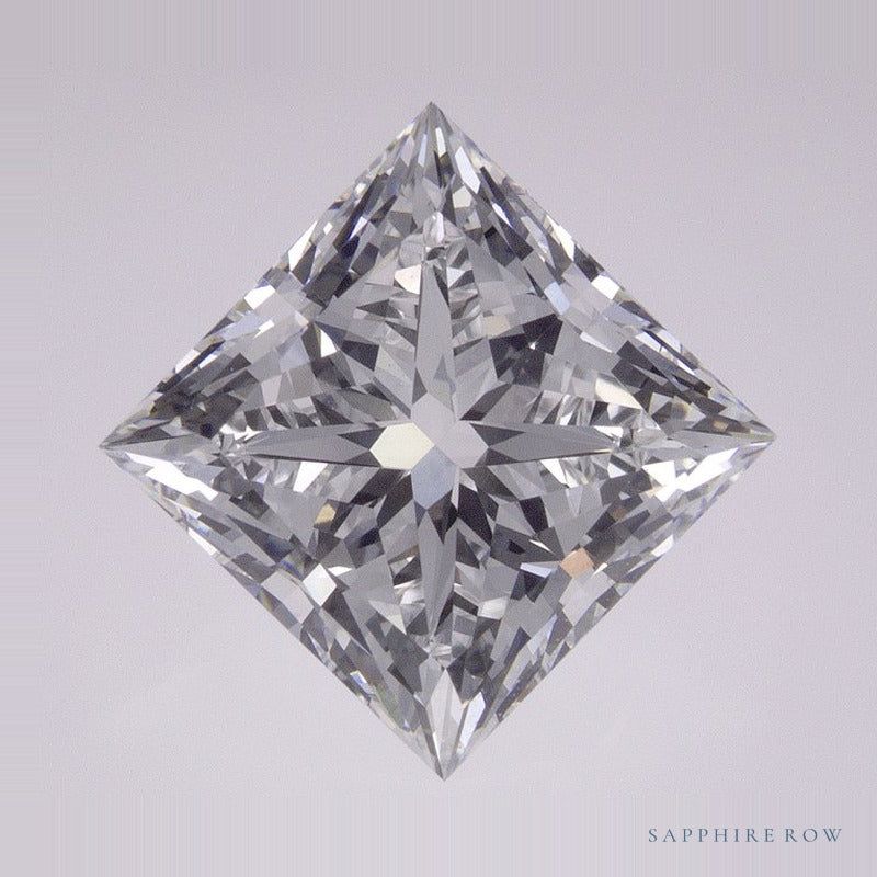 4.05 ct lab-grown diamond, square cut | Sapphire Row · cut7
