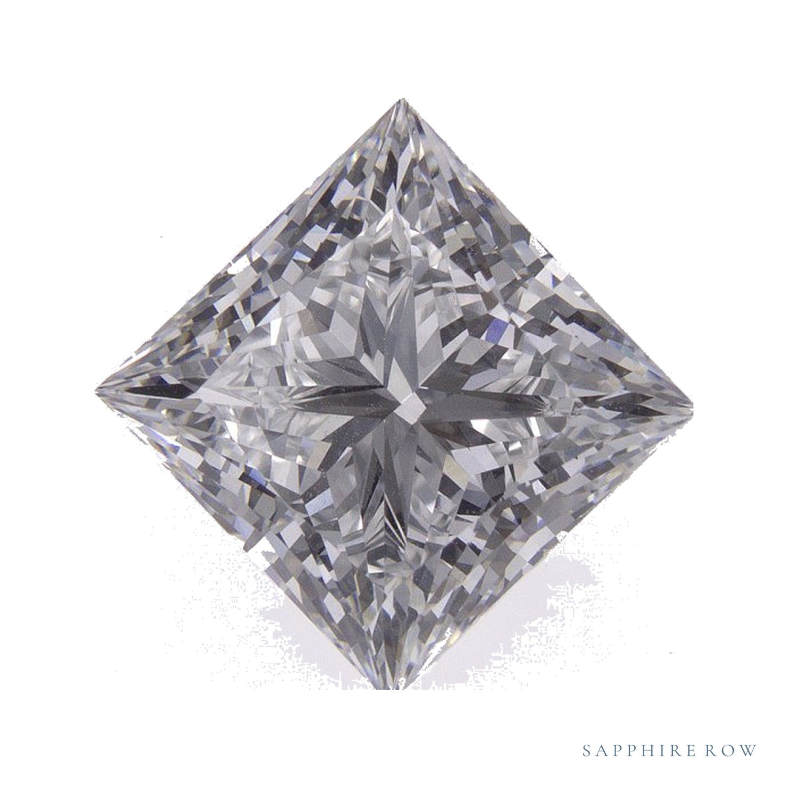 4.05 ct lab-grown diamond, square cut | Sapphire Row · cut4
