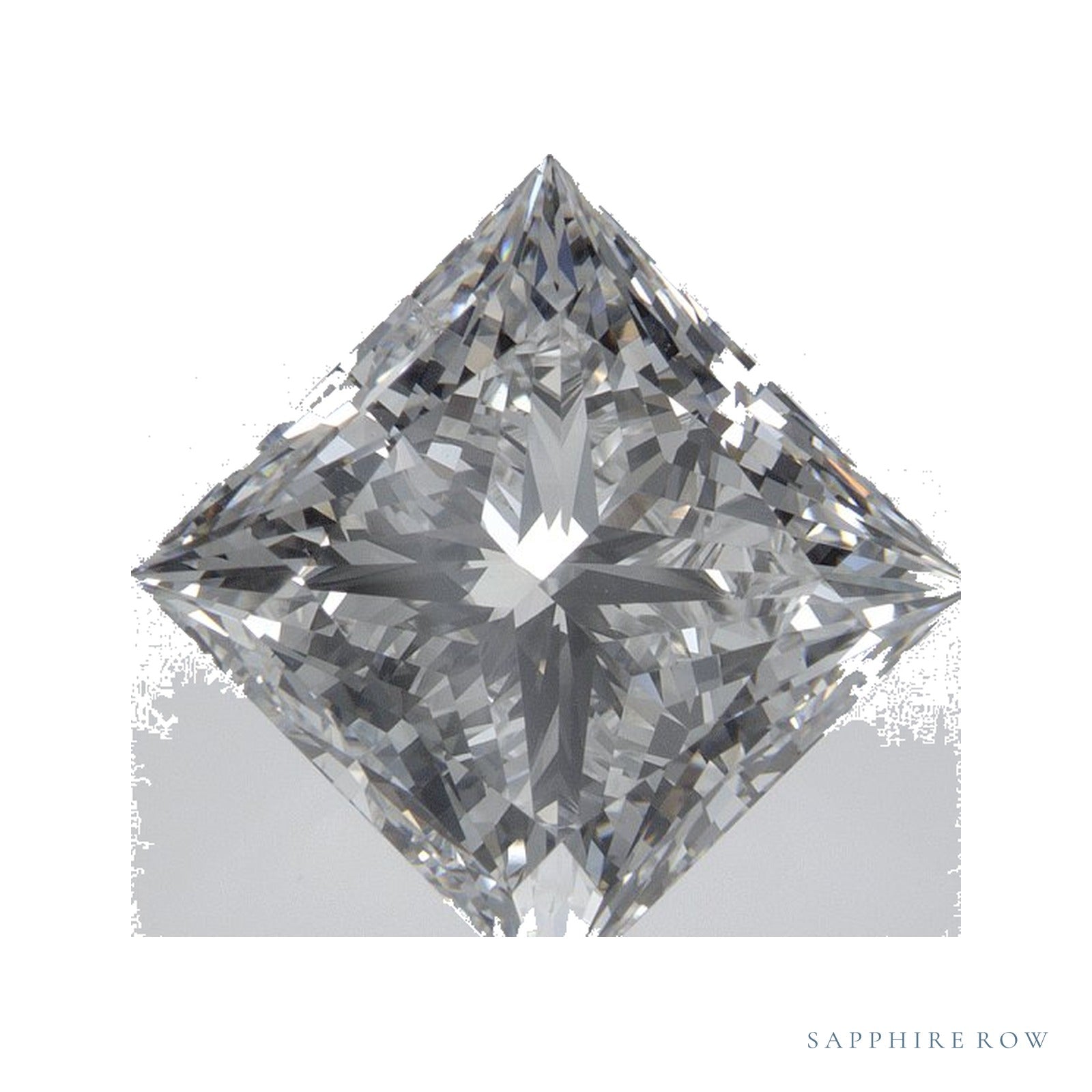 4.04 ct lab-grown diamond, square cut | Sapphire Row · cut4