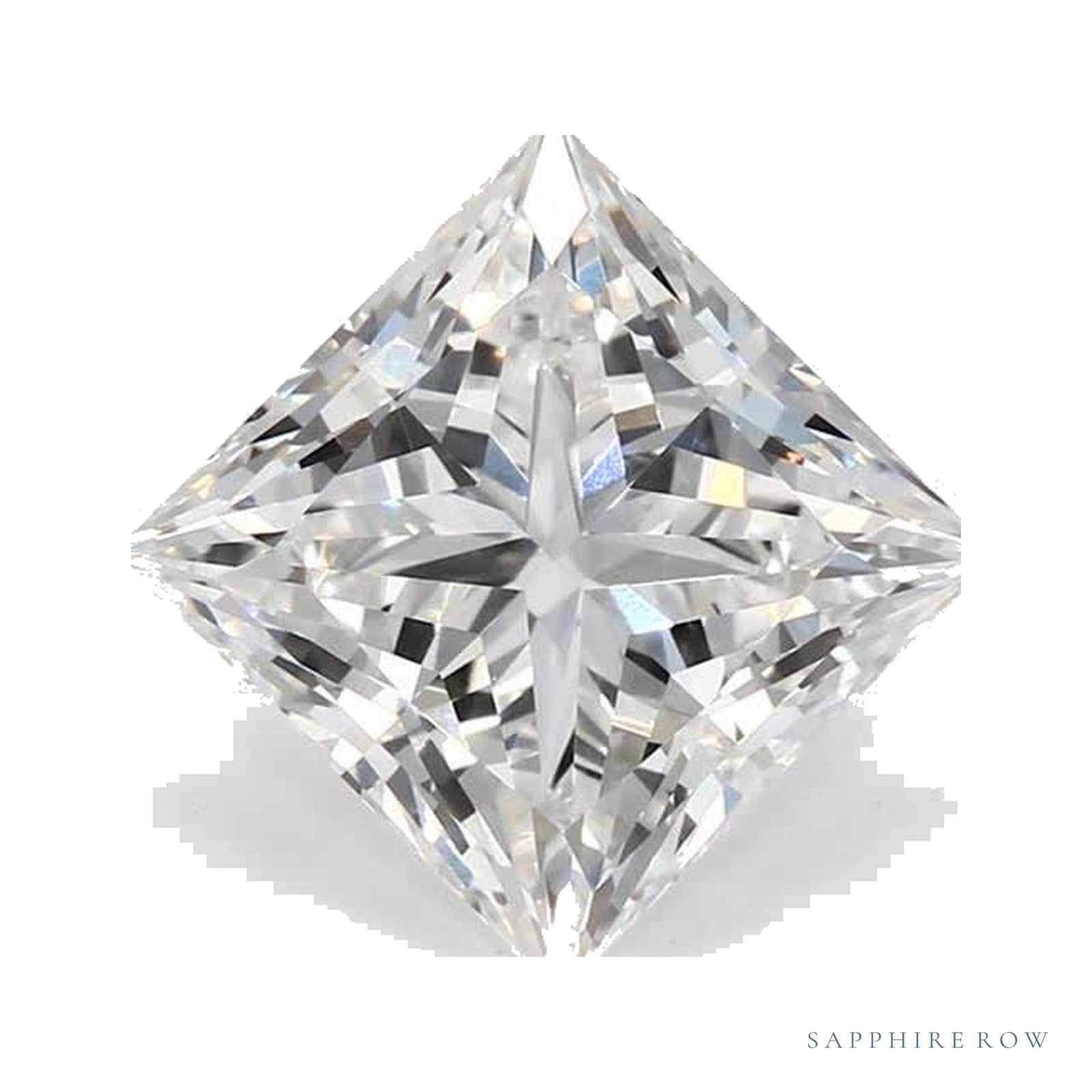 4.03 ct lab-grown diamond, square cut | Sapphire Row · cut4