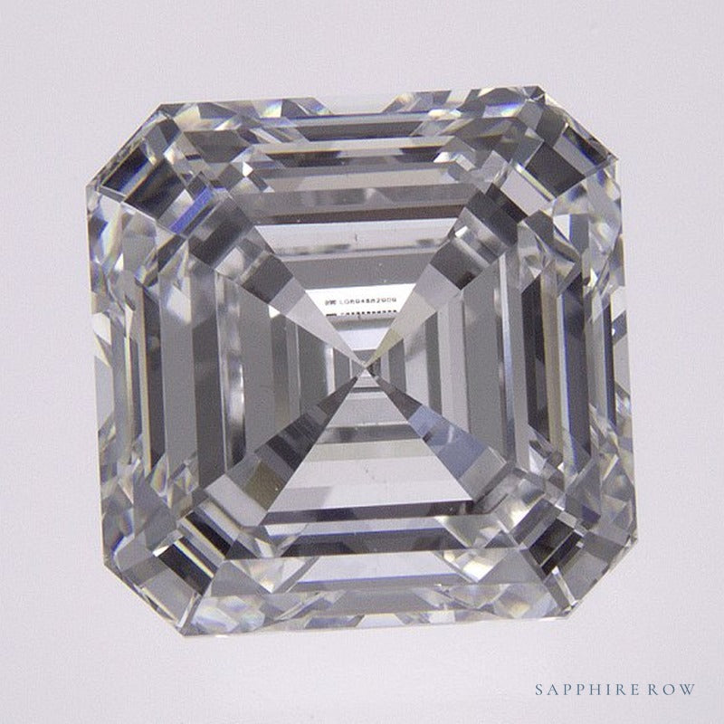 4.03 ct lab-grown diamond, asscher cut | Sapphire Row · cut7