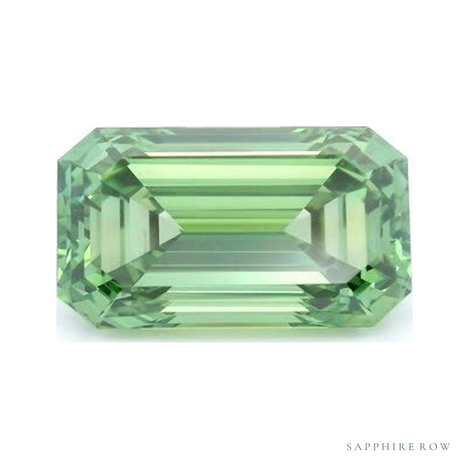 4.02 ct lab-grown fancy vivid green diamond, emerald cut | Sapphire Row · cut4