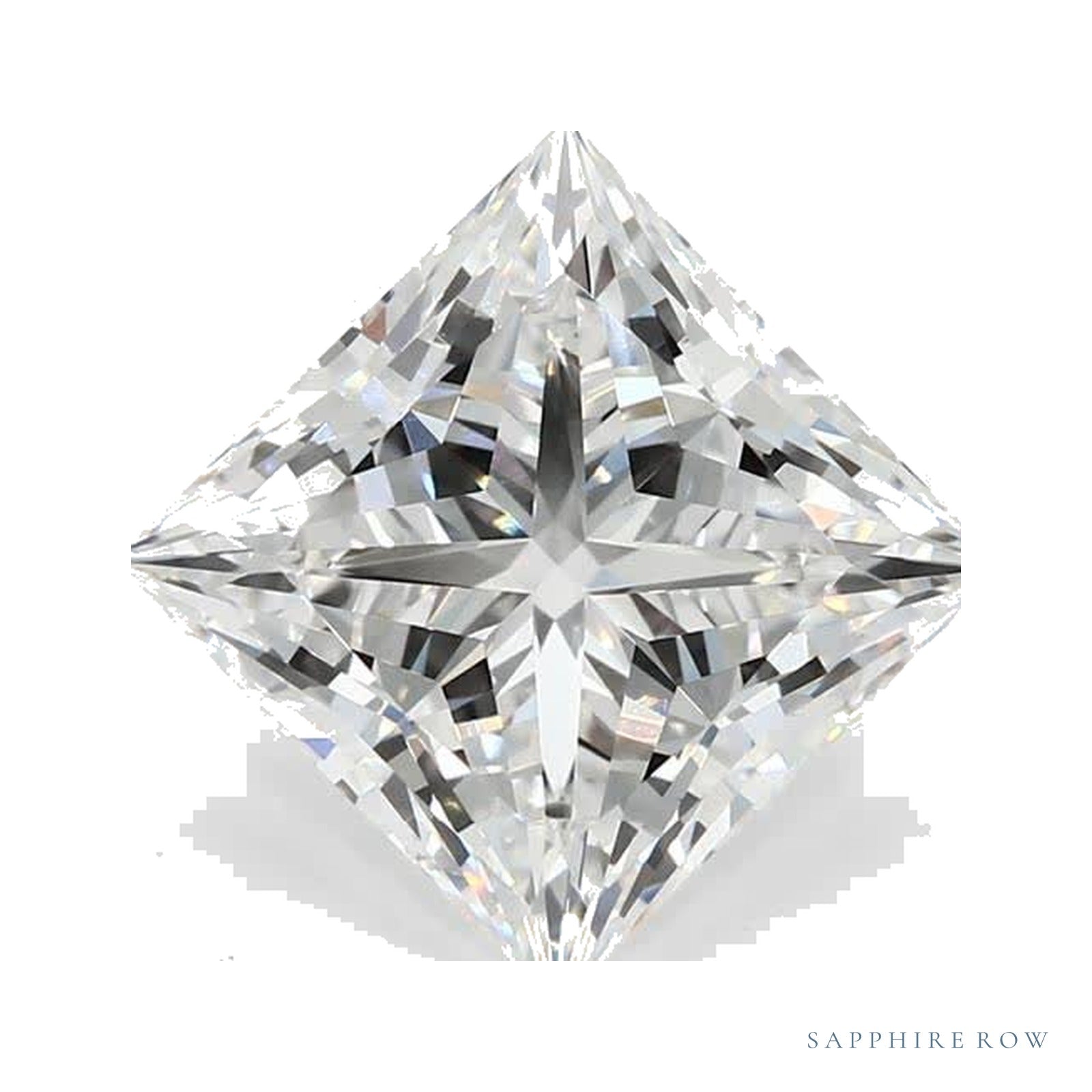 4.02 ct lab-grown diamond, square cut | Sapphire Row · cut4