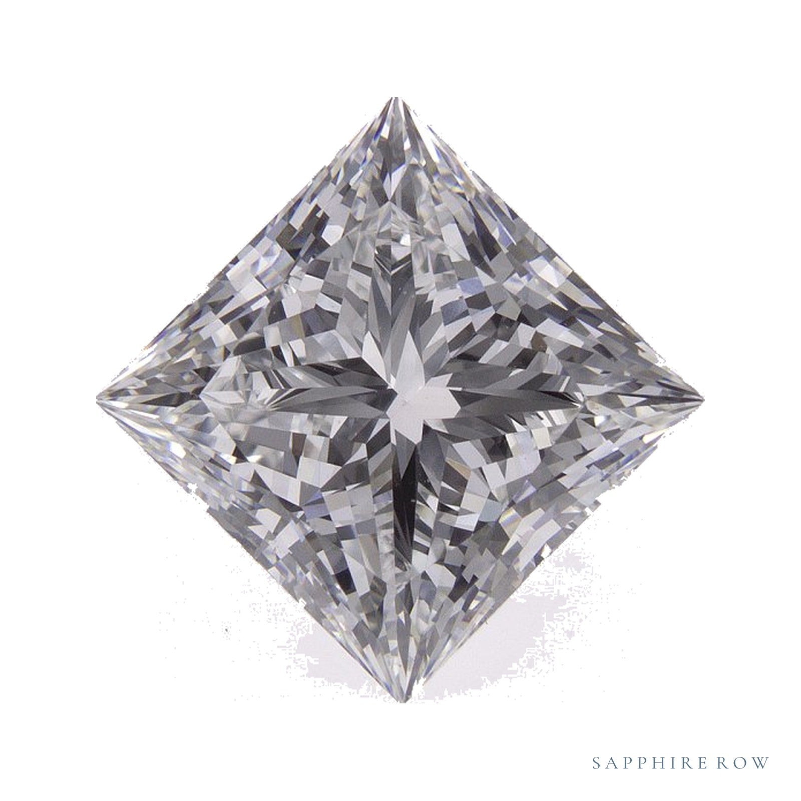 4.02 ct lab-grown diamond, square cut | Sapphire Row · cut4