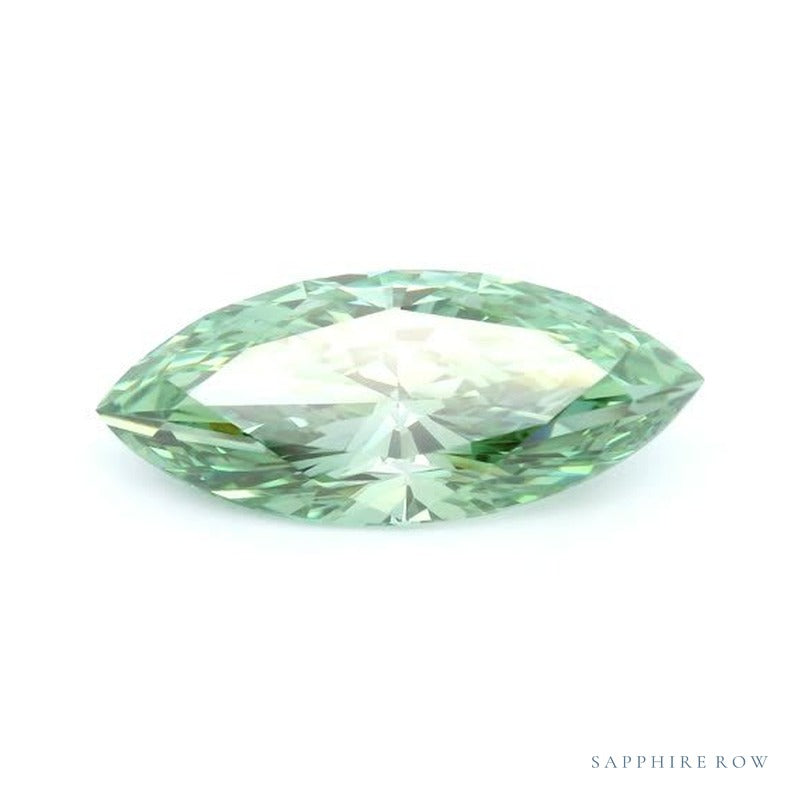 4.01 ct lab-grown fancy vivid green diamond, marquise cut | Sapphire Row · cut7