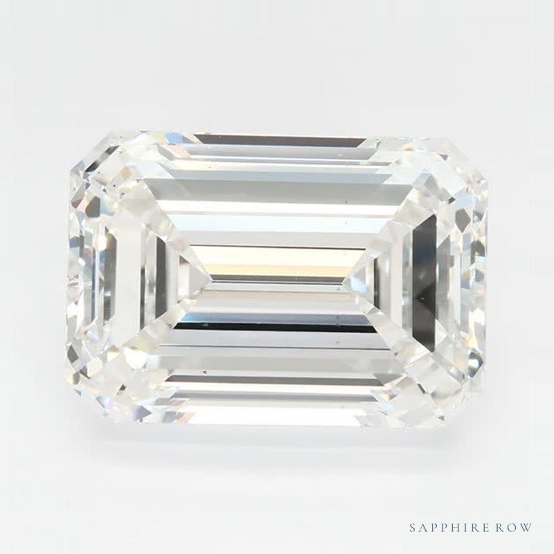 3.88 ct lab-grown diamond, emerald cut | Sapphire Row · cut6
