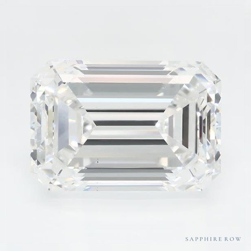 3.85 ct lab-grown diamond, emerald cut | Sapphire Row · cut6