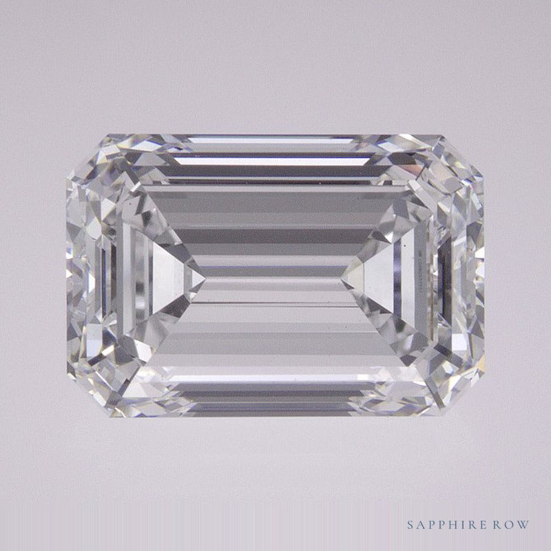 3.82 ct lab-grown diamond, emerald cut | Sapphire Row · cut6