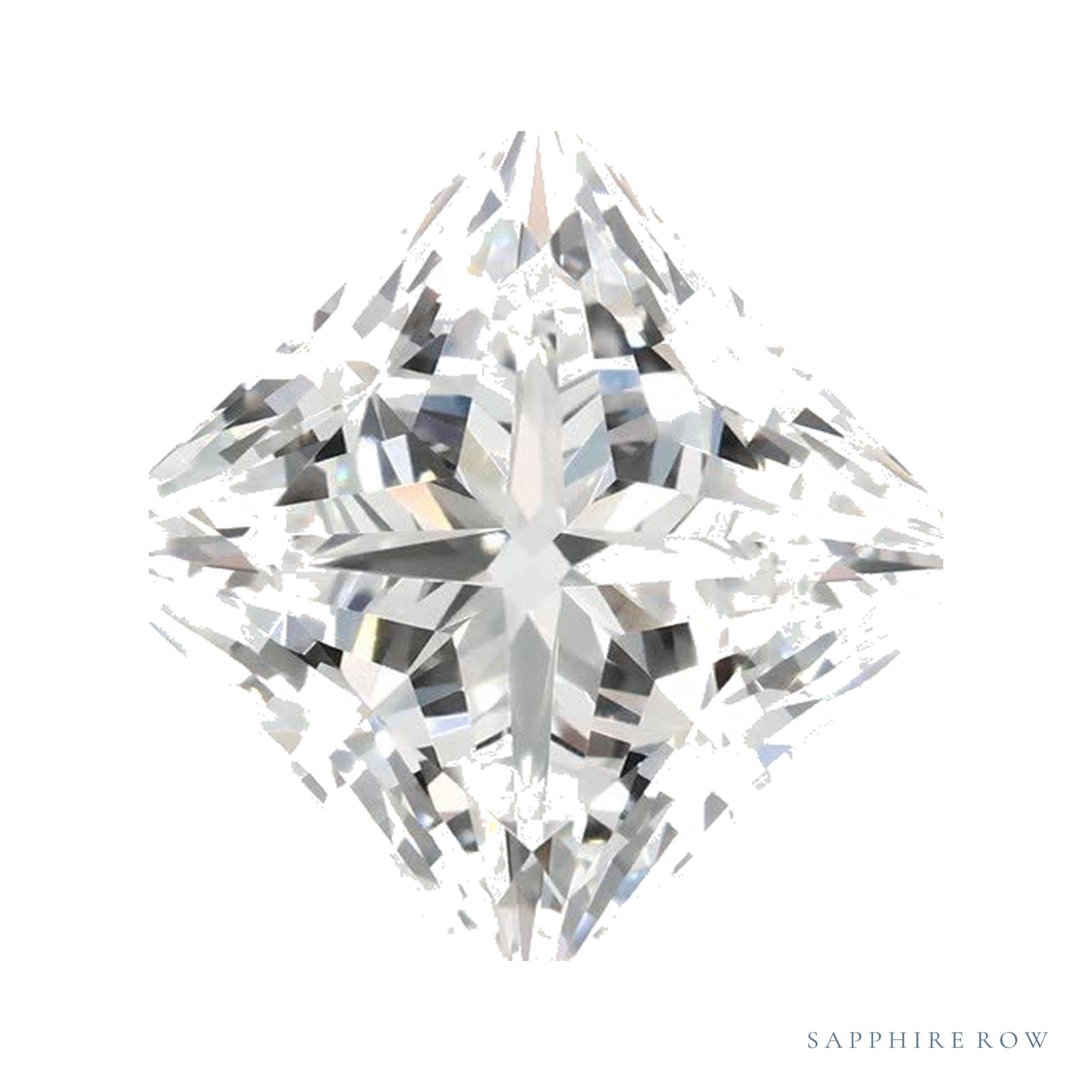 3.75 ct lab-grown diamond, square cut | Sapphire Row · cut4