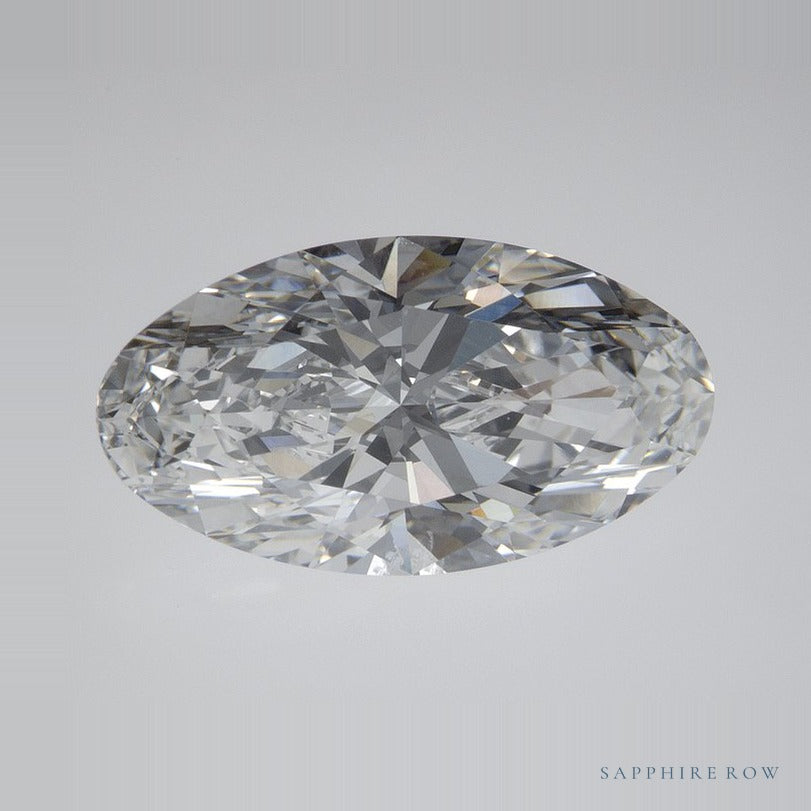 3.74 ct Elongated Oval Lab-Grown Diamond – E VVS2 – Faceted Cut – IGI Certified — Sapphire Row · cut7
