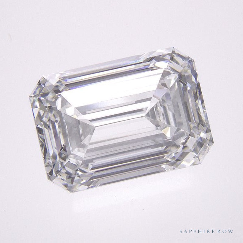 3.69 ct lab-grown diamond, emerald cut | Sapphire Row · cut6