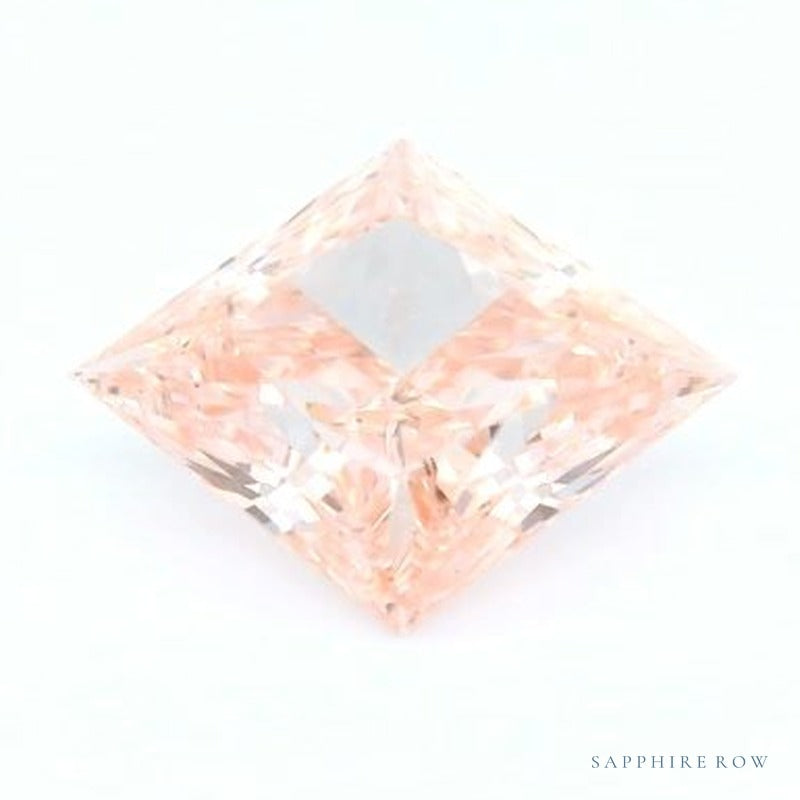 3.58 ct lab-grown fancy vivid pink diamond, square cut | Sapphire Row · cut7