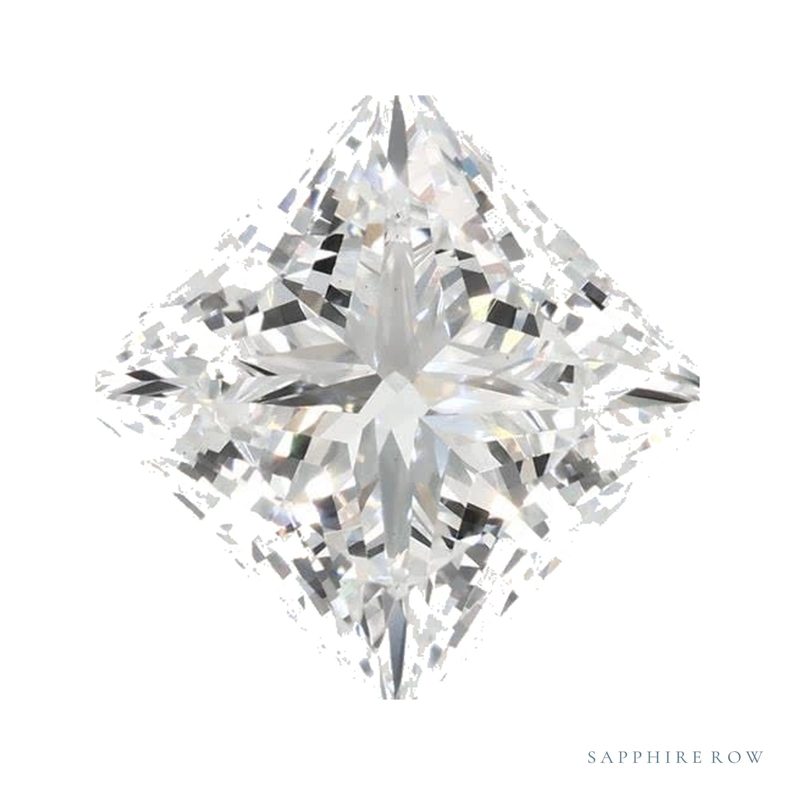 3.40 ct lab-grown diamond, square cut | Sapphire Row · cut4