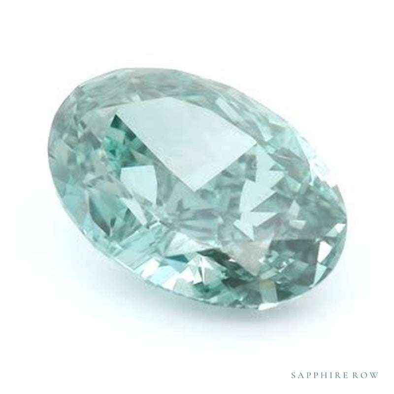 3.25 ct lab-grown fancy vivid green diamond, oval cut | Sapphire Row · cut6