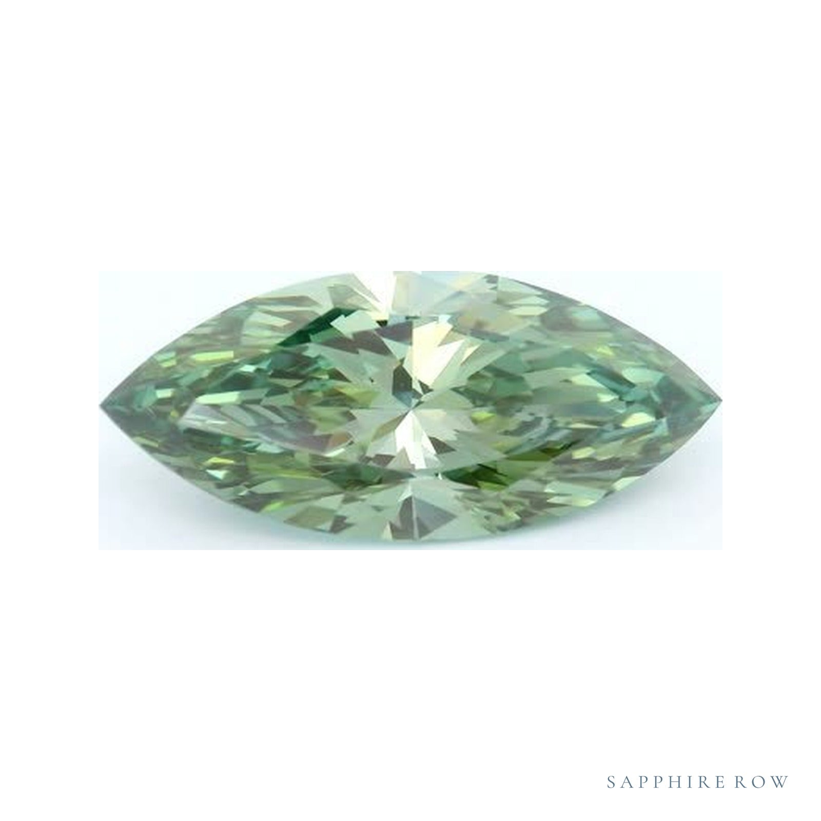3.10 ct lab-grown fancy vivid green diamond, marquise cut | Sapphire Row · cut4