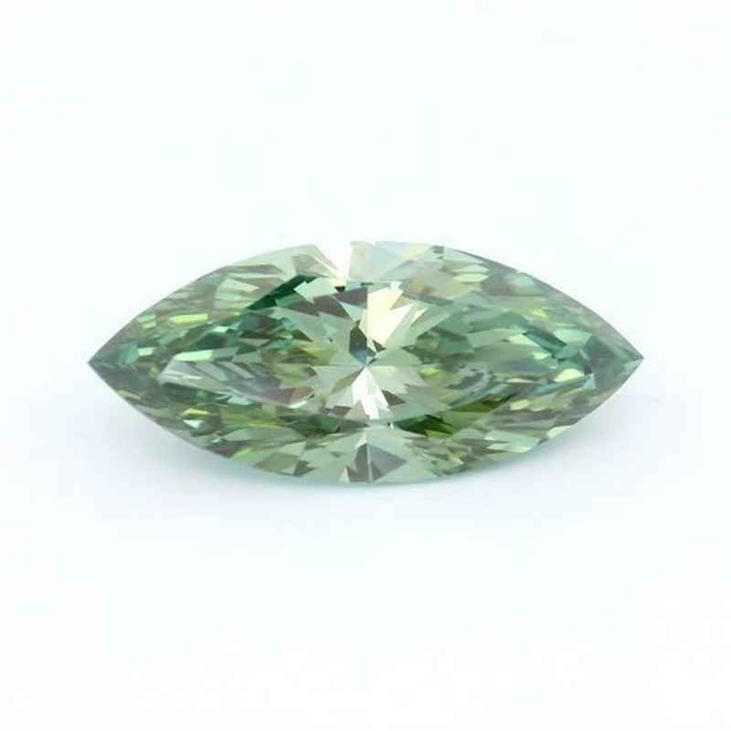 3.10 ct lab-grown fancy vivid green diamond, marquise cut | Sapphire Row · cut7