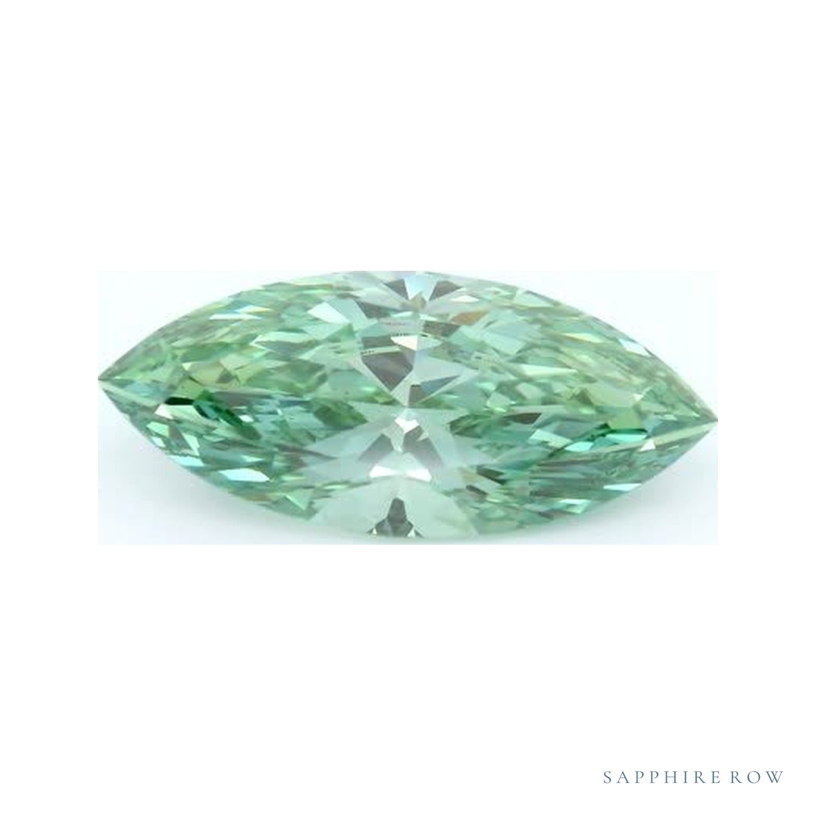 3.08 ct lab-grown fancy vivid green diamond, marquise cut | Sapphire Row · cut4