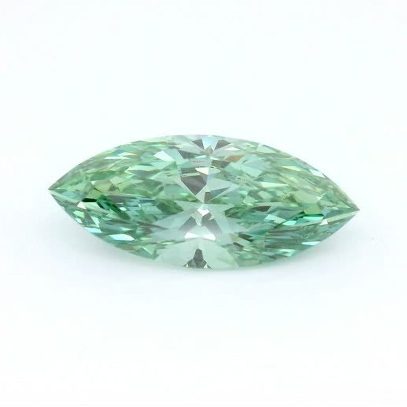 3.08 ct lab-grown fancy vivid green diamond, marquise cut | Sapphire Row · cut7