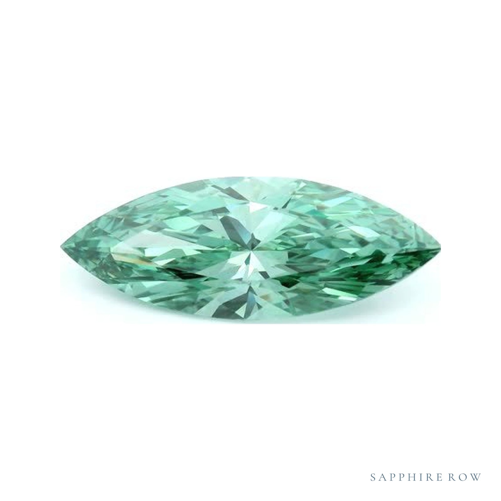 3.07 ct lab-grown fancy vivid green diamond, marquise cut | Sapphire Row · cut4