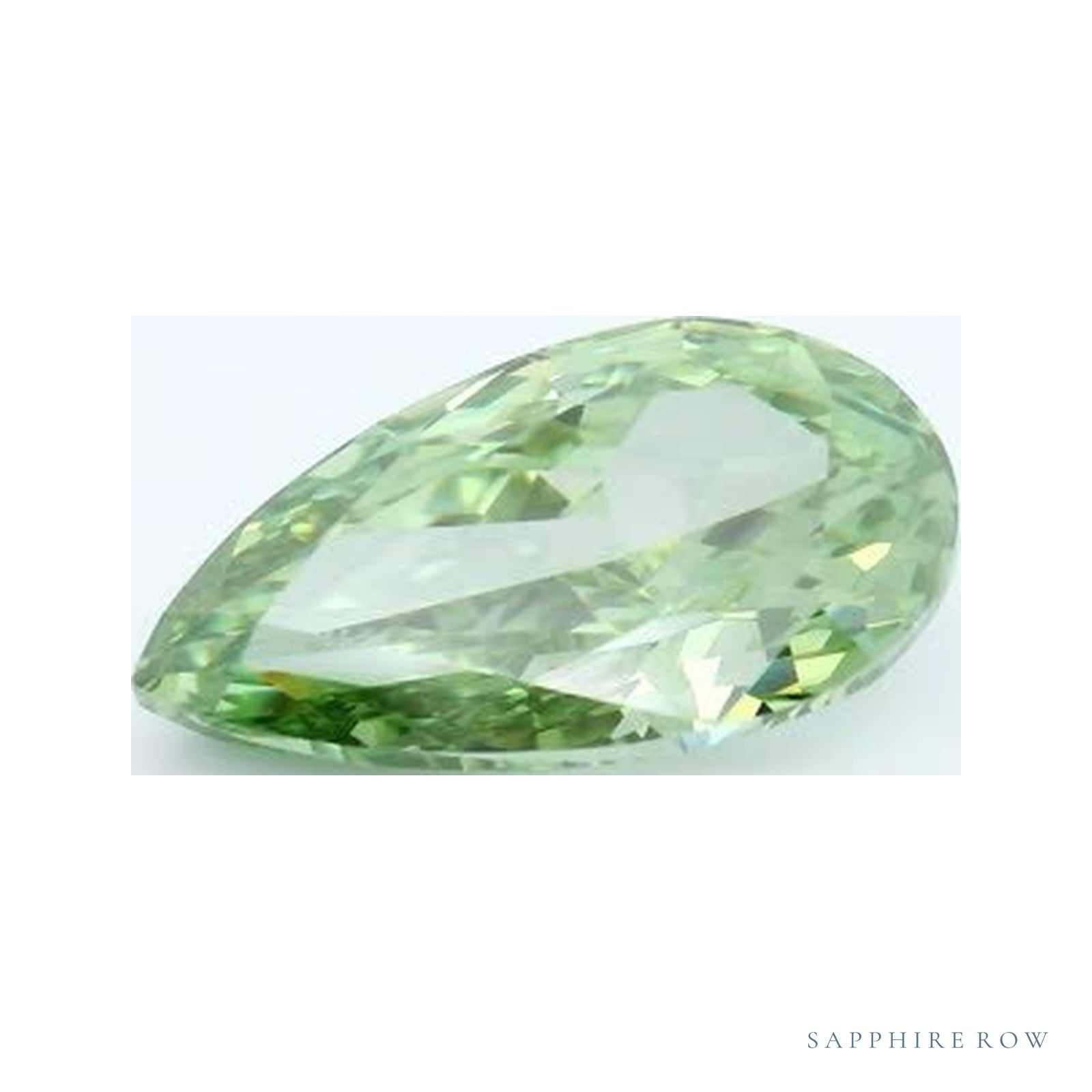 3.06 ct lab-grown fancy vivid green diamond, pear cut | Sapphire Row · cut4