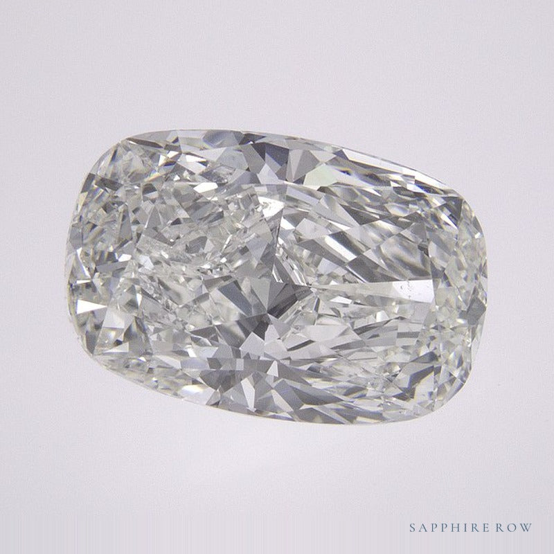 3.03 ct Elongated Cushion Natural Diamond – H SI2 – Faceted Cut – GIA Certified — Sapphire Row · cut7
