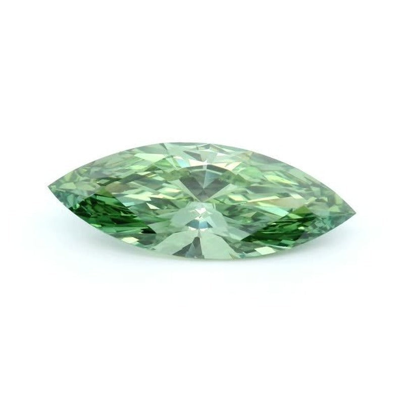 3.02 ct lab-grown fancy vivid green diamond, marquise cut | Sapphire Row · cut7