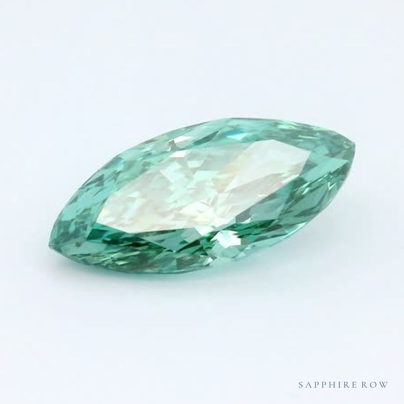 3.01 ct lab-grown fancy vivid green diamond, marquise cut | Sapphire Row · cut7