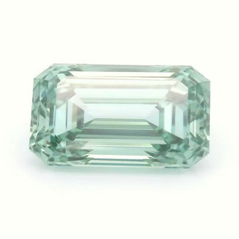 3.00 ct lab-grown fancy vivid green diamond, emerald cut | Sapphire Row · cut7