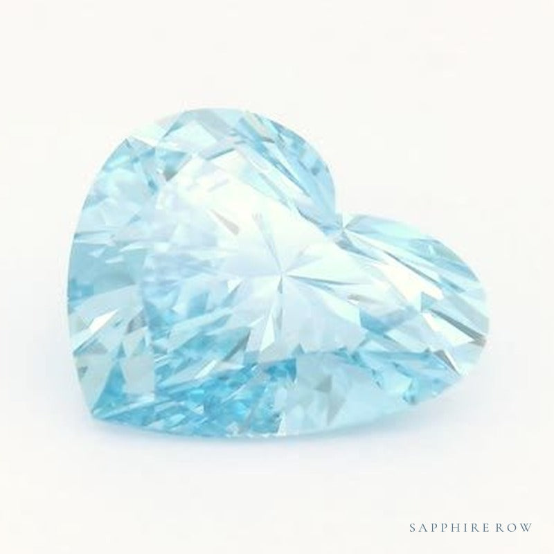 2.85 ct lab-grown fancy vivid blue diamond, heart cut | Sapphire Row · cut7
