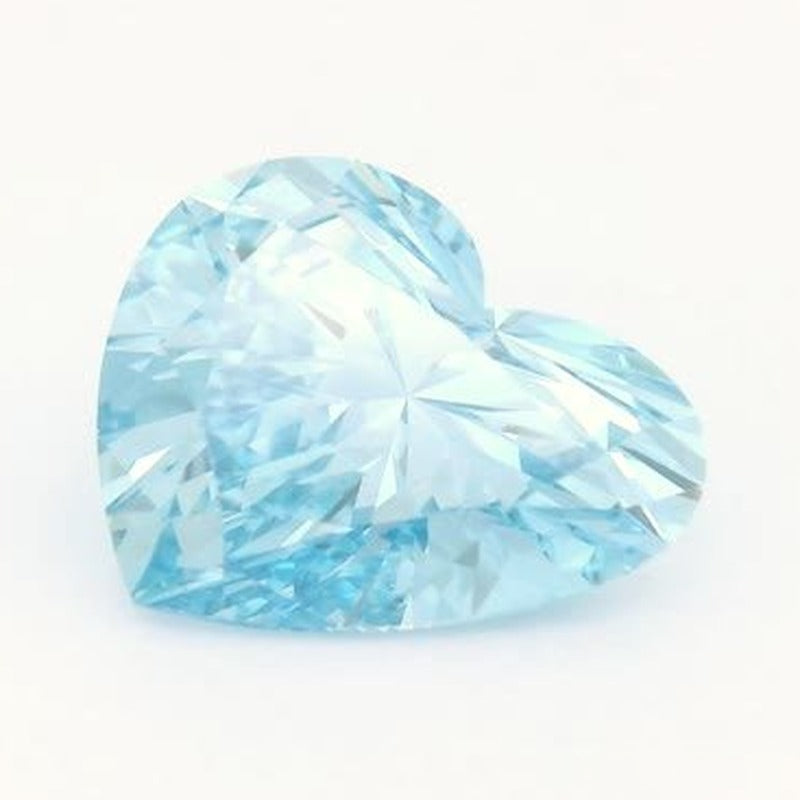 2.85 ct lab-grown fancy vivid blue diamond, heart cut | Sapphire Row · cut7